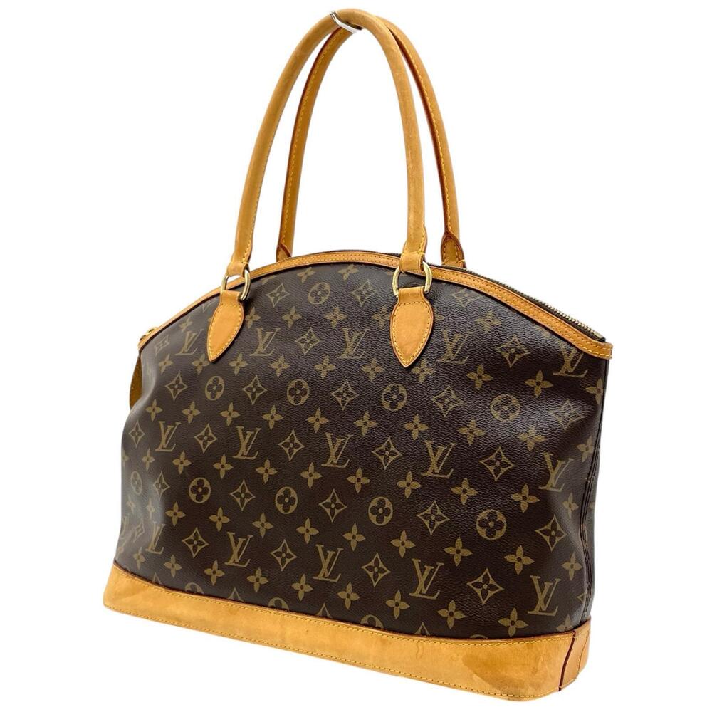 LOUIS VUITTON Lockit Horizontal Handbag Monogram Brown